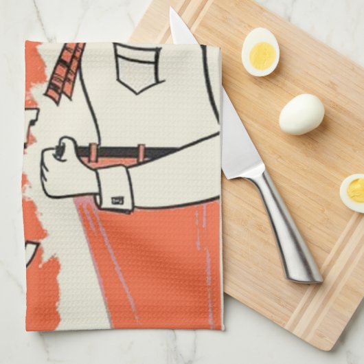 おもしろいヴィンテージ減量と食べキャンディー キッチンタオル (四つ折り)