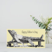 おもしろいヴィンテージ父の日眠るパパカード (スタンド正面)