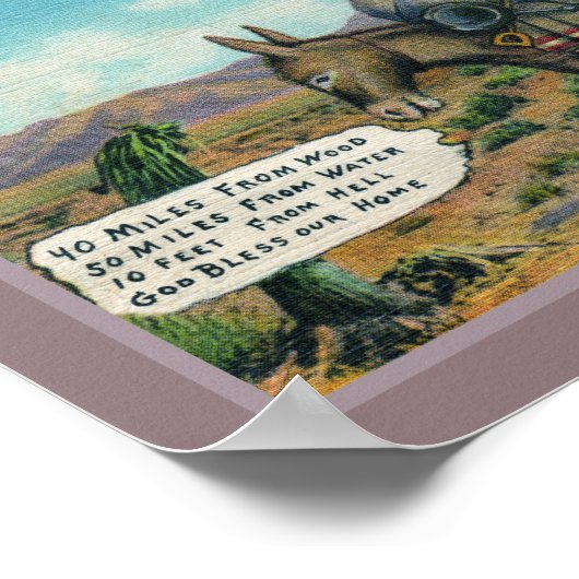 おもしろいヴィンテージ砂漠ポスター ポスター (角)