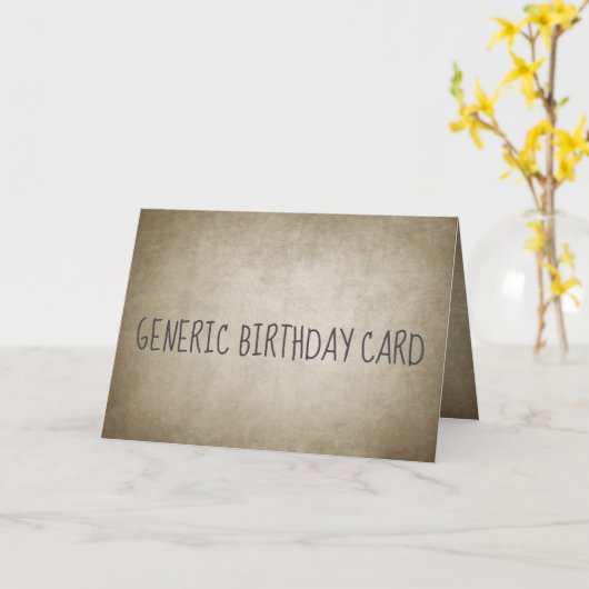 おもしろいヴィンテージ紙一般誕生日 カード (黄色い花)