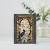 おもしろいヴィンテージ結婚カラス ポストカード (スタンド正面)