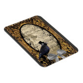 おもしろいヴィンテージ結婚カラス マグネット (右側)