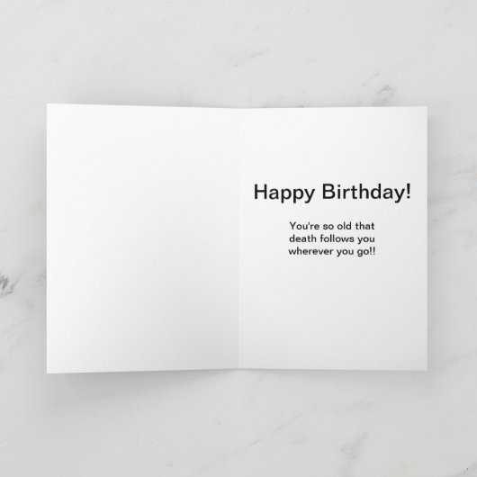 おもしろいヴィンテージ誕生日カード カード (内部)