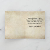 おもしろいヴィンテージ誕生日-私の唇は封印される カード (内部)