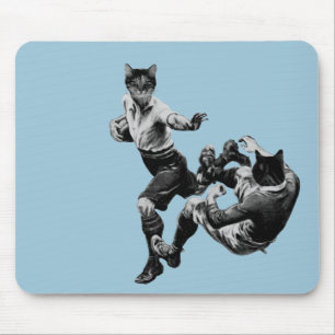 おもしろいヴィンテージ遊の猫 マウスパッド