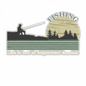 おもしろいヴィンテージ魚釣り シール (正面)