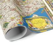 おもしろいヴィンテージ1926復元絵文字マンハッタンマップ ラッピングペーパー (ロールコーナー)