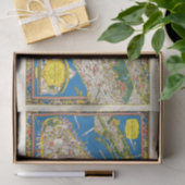 おもしろいヴィンテージ1926復元絵文字マンハッタンマップ 薄葉紙 (ギフト)