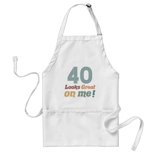 おもしろいヴィンテージ40歳の誕生日 スタンダードエプロン (正面)