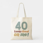おもしろいヴィンテージ40歳の誕生日 トートバッグ (裏面)