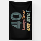 おもしろいヴィンテージ40歳の誕生日 横断幕 (縦)