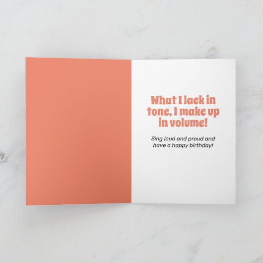 おもしろいヴィンテージ50年代の子どもが大声で歌う誇りを持った誕生日 カード (内部)