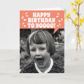 おもしろいヴィンテージ50年代の子どもが大声で歌う誇りを持った誕生日 カード (黄色い花)