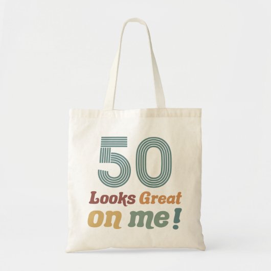 おもしろいヴィンテージ50誕生日 トートバッグ (正面)