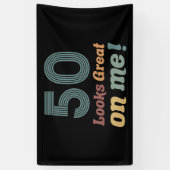 おもしろいヴィンテージ50誕生日 横断幕 (縦)