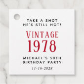 おもしろいヴィンテージ50th誕生日パーティー フェイバータグ (正面)