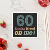 おもしろいヴィンテージ60誕生日 スタンダードカクテルナプキン (インサイチュ)
