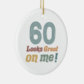 おもしろいヴィンテージ60誕生日 セラミックオーナメント (右)