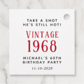 おもしろいヴィンテージ60th誕生日パーティー フェイバータグ (裏面)