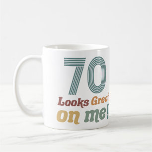おもしろいヴィンテージ70誕生日 コーヒーマグカップ