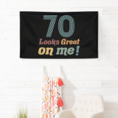 おもしろいヴィンテージ70誕生日 横断幕 (インサイチュ)