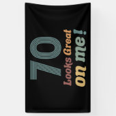 おもしろいヴィンテージ70誕生日 横断幕 (縦)