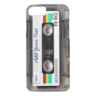 おもしろいヴィンテージ80sレトロ音楽カセットテープ iPhone 8/7ケース
