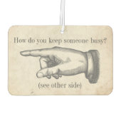 おもしろいヴィンテージ「どう保して忙し?」 カーエアーフレッシュナー (裏面)