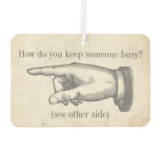 おもしろいヴィンテージ「どう保して忙し?」 カーエアーフレッシュナー (裏面)