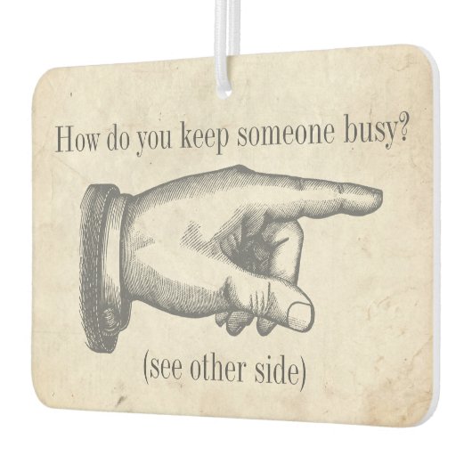 おもしろいヴィンテージ「どう保して忙し?」 カーエアーフレッシュナー (左)