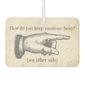 おもしろいヴィンテージ「どう保して忙し?」 カーエアーフレッシュナー (正面)