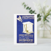 おもしろいヴィンテージ「サニタリープライヴィー」オートハウス ポストカード (スタンド正面)