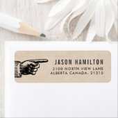 おもしろいヴィンテージ |パーソナライズされた差出人住所 ラベル (インサイチュ)