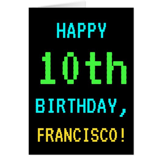 おもしろいヴィンテージ/レトロビデオゲームのルック10誕生日 (正面)