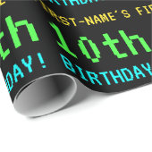 おもしろいヴィンテージ/レトロビデオゲームのルック10誕生日 ラッピングペーパー (ロールコーナー)