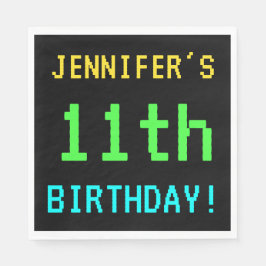 おもしろいヴィンテージ/レトロビデオゲームのルック11誕生日 スタンダードランチョンナプキン