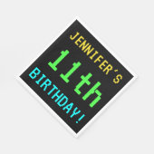 おもしろいヴィンテージ/レトロビデオゲームのルック11誕生日 スタンダードランチョンナプキン (角)