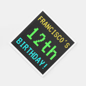 おもしろいヴィンテージ/レトロビデオゲームのルック12誕生日 スタンダードランチョンナプキン (角)