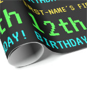 おもしろいヴィンテージ/レトロビデオゲームのルック12誕生日 ラッピングペーパー (ロールコーナー)