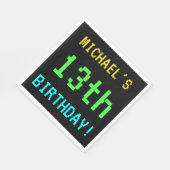 おもしろいヴィンテージ/レトロビデオゲームのルック13誕生日 スタンダードランチョンナプキン (角)
