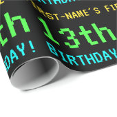 おもしろいヴィンテージ/レトロビデオゲームのルック13誕生日 ラッピングペーパー (ロールコーナー)