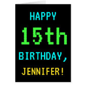 おもしろいヴィンテージ/レトロビデオゲームのルック15誕生日 (正面)