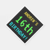 おもしろいヴィンテージ/レトロビデオゲームのルック16誕生日 スタンダードランチョンナプキン (角)