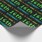 おもしろいヴィンテージ/レトロビデオゲームのルック16誕生日 ラッピングペーパー (角)