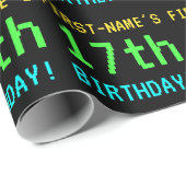 おもしろいヴィンテージ/レトロビデオゲームのルック17誕生日 ラッピングペーパー (ロールコーナー)