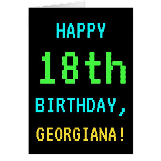 おもしろいヴィンテージ/レトロビデオゲームのルック18誕生日 (正面)
