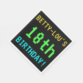 おもしろいヴィンテージ/レトロビデオゲームのルック18誕生日 スタンダードランチョンナプキン (角)