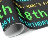 おもしろいヴィンテージ/レトロビデオゲームのルック18誕生日 ラッピングペーパー (ロールコーナー)