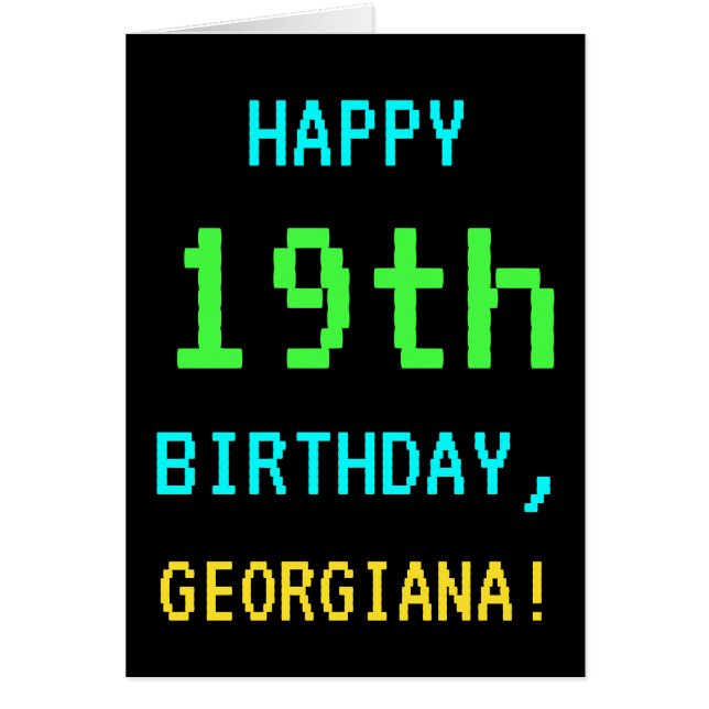 おもしろいヴィンテージ/レトロビデオゲームのルック19誕生日 (正面)