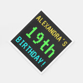 おもしろいヴィンテージ/レトロビデオゲームのルック19誕生日 スタンダードランチョンナプキン (角)